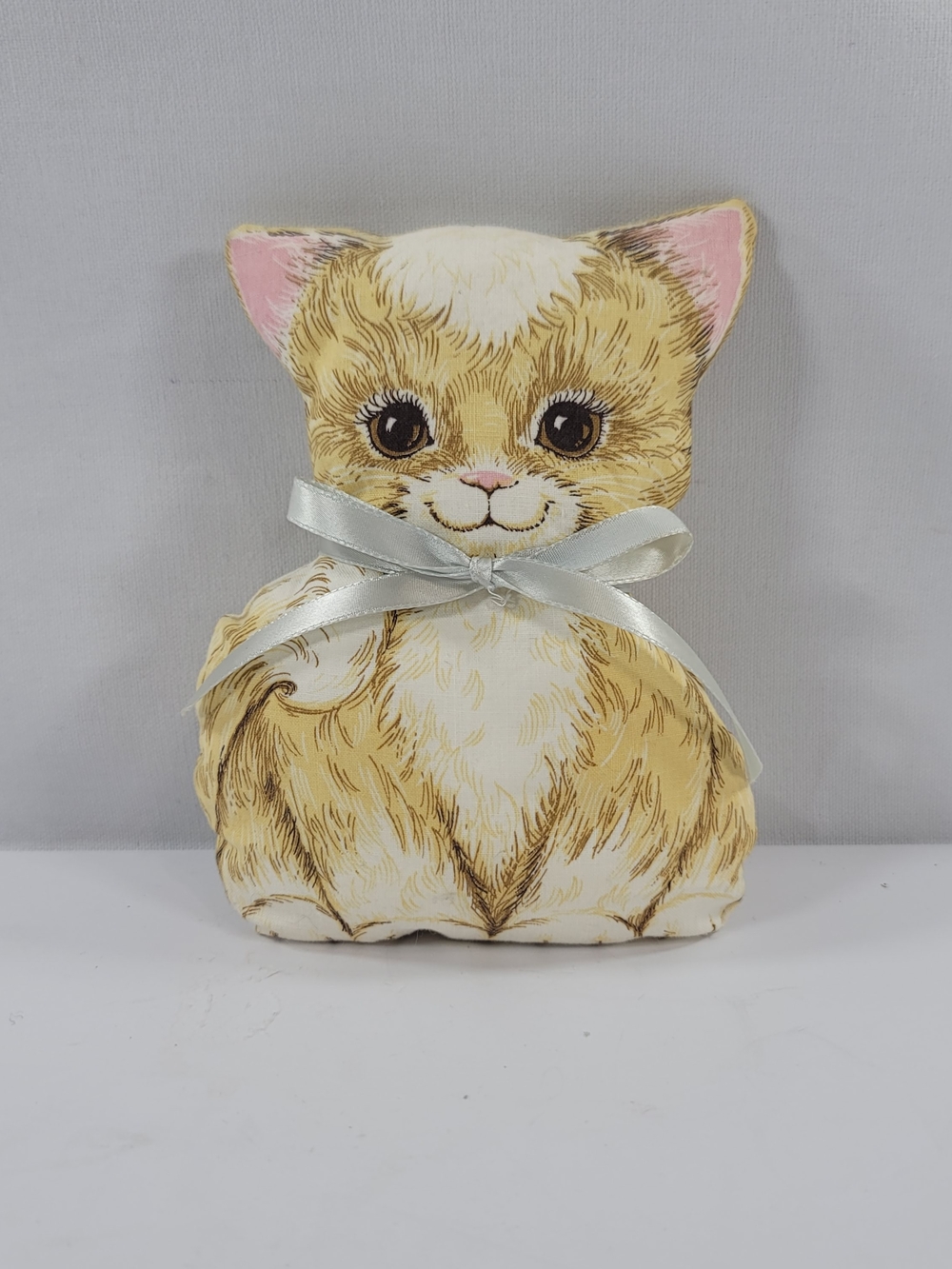Vintage Happy Cat Kitten Pillow